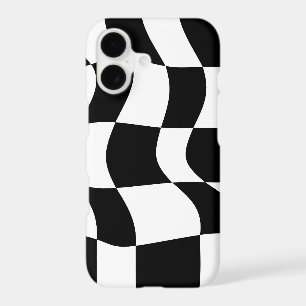 Wavy Chequered Flag Racing iPhone Case