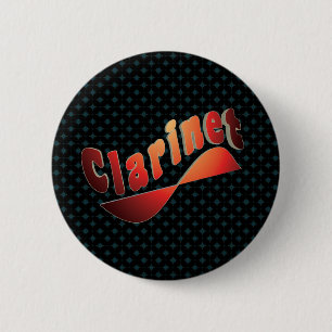 Wavy Clarinet 6 Cm Round Badge