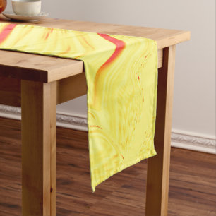 Wavy cloth with light yellow tones, reddish curve