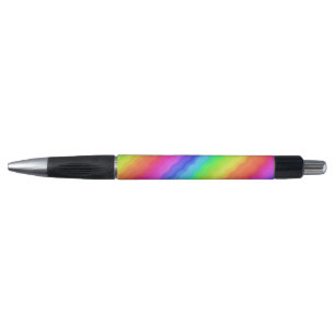 Wavy Diagonal Colourful Rainbow Design