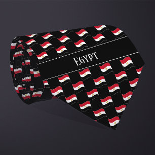 Wavy Egypt Flag Pattern Tie