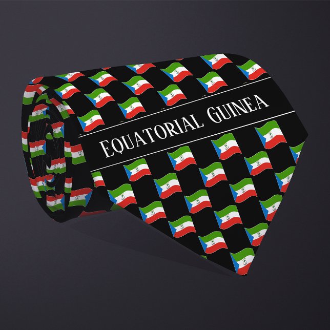 Wavy Equatorial Guinea Flag Pattern  Tie (Creator Uploaded)