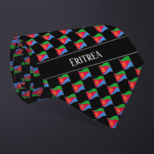 Wavy Eritrea Flag Pattern Tie