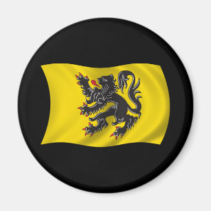 Wavy Flanders Flag Magnet