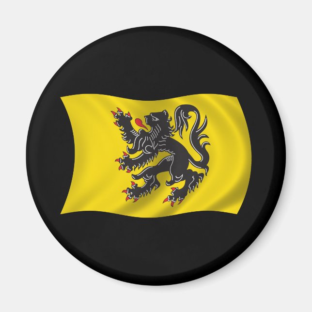 Wavy Flanders Flag Magnet (Front)