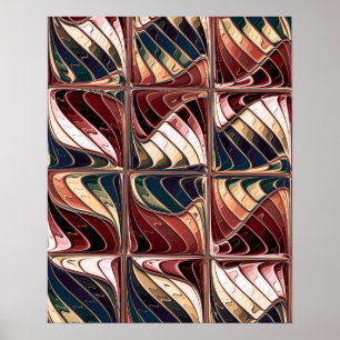 Wavy Fractal Pattern Poster