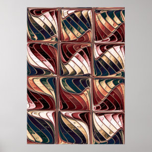 Wavy Fractal Pattern  Poster