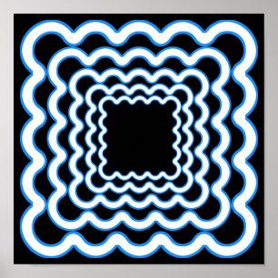 Wavy Frames Poster
