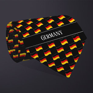 Wavy Germany Flag Pattern  Tie