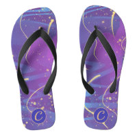 Wavy Gold Line & Confetti Purple Simple Minimalist