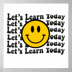 Wavy Groovy Let's Learn Today  Poster