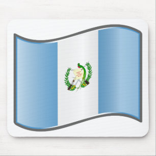 Wavy Guatemala Flag Mouse Pad