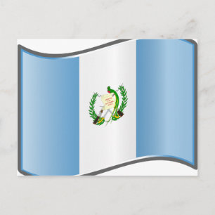 Wavy Guatemala Flag Postcard