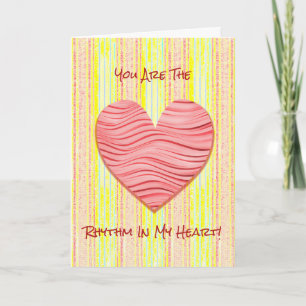 Wavy Heart Love Rhythm Joy Valentine's Card
