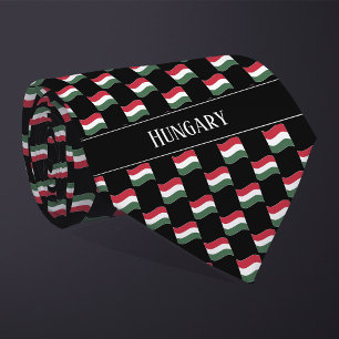 Wavy Hungary Flag Pattern Tie
