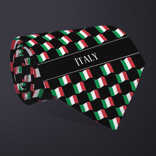 Wavy Italy Flag Pattern  Tie
