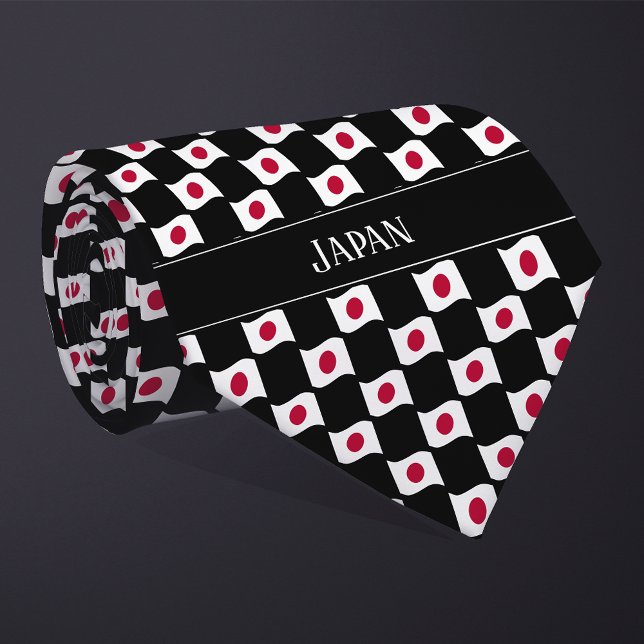 Wavy Japan Flag Pattern  Tie (Creator Uploaded)