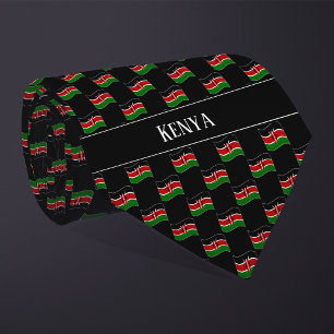 Wavy Kenya Flag Pattern Tie