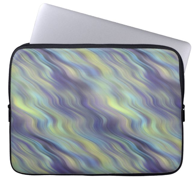 Wavy Lavender Texture Laptop Sleeve (Front)
