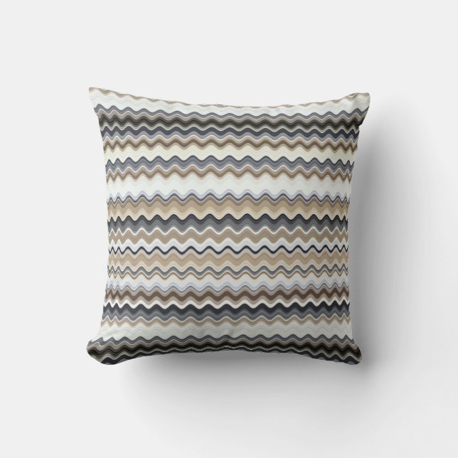 Wavy Line Pattern Cushion (Front)