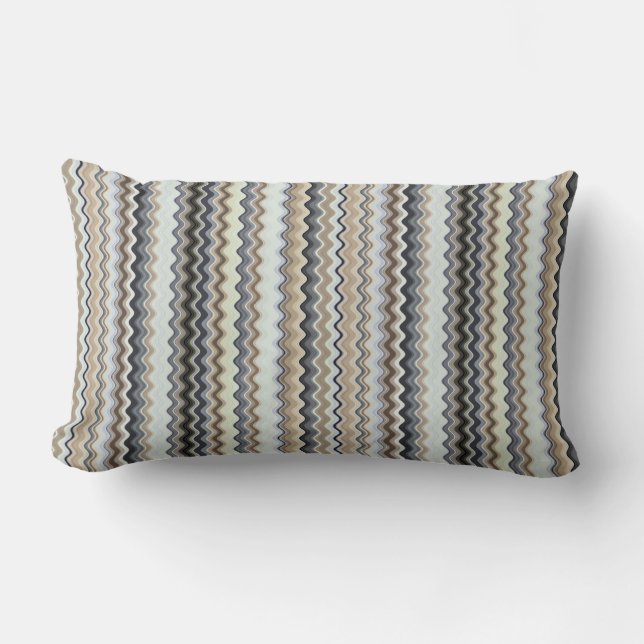 Wavy Line Pattern Lumbar Cushion (Front)