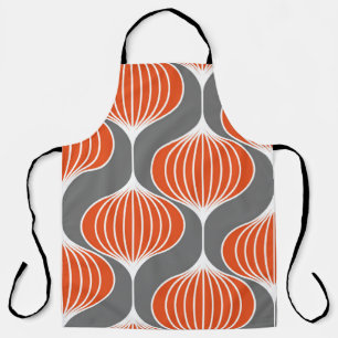 Wavy lines: geometric vintage pattern. apron