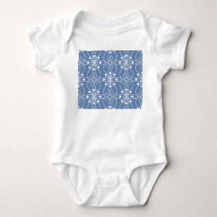 Wavy Lines Geometric Vintage Pattern Baby Bodysuit