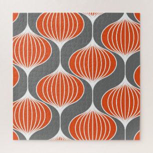 Wavy lines: geometric vintage pattern. jigsaw puzzle