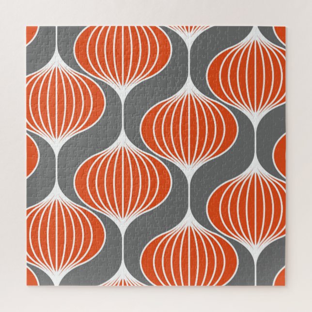 Wavy lines: geometric vintage pattern. jigsaw puzzle (Vertical)