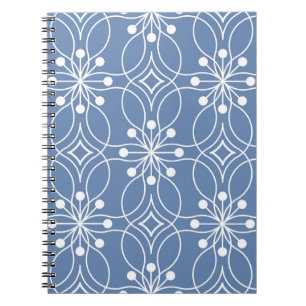 Wavy Lines Geometric Vintage Pattern Notebook