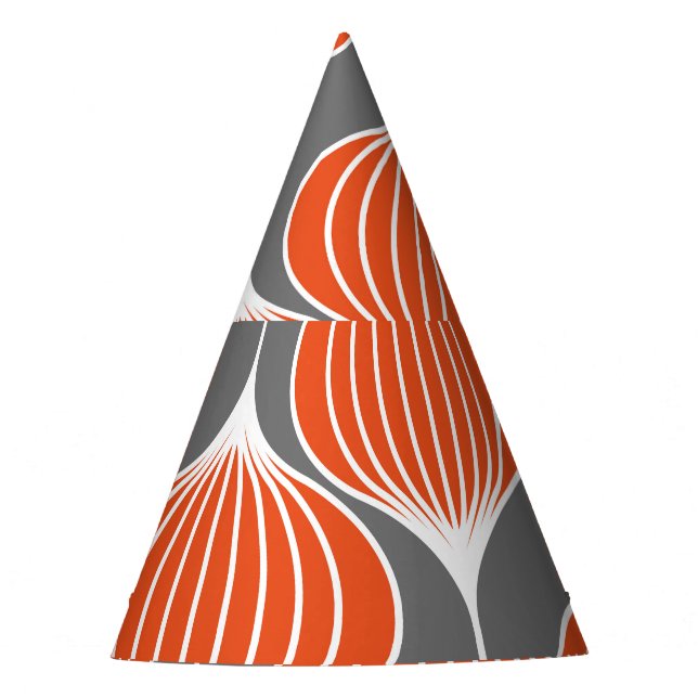 Wavy lines: geometric vintage pattern. party hat (Front)