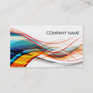Wavy Lines Modern Science and Technology Business Card