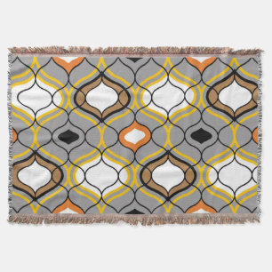Wavy lines, seamless geometric pattern. throw blanket