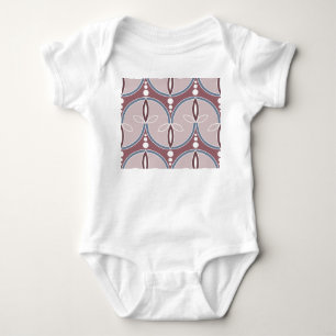 Wavy Lines: Seamless Geometric Vintage. Baby Bodysuit