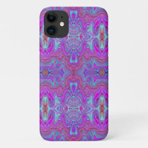 Wavy Magenta and Blue Trippy Marbled Pattern Case-Mate iPhone Case