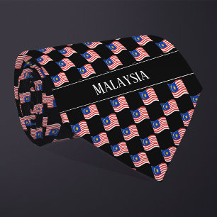 Wavy Malaysia Flag Pattern  Tie