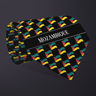 Wavy Mozambique Flag Pattern  Tie