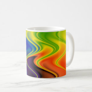 Wavy Multicolor Abstract Coffee Mug