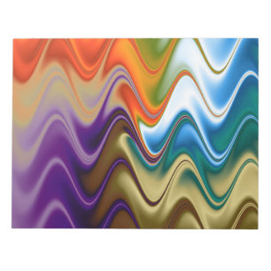 Wavy Multicolor Abstract Notepad