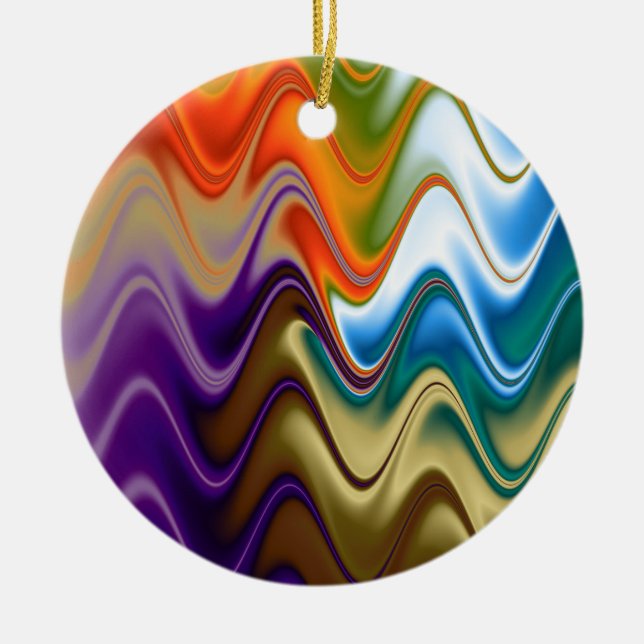 Wavy Multicolor Abstract Ornament (Front)