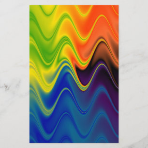 Wavy Multicolor Abstract Stationery