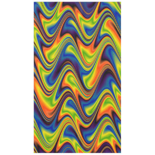 Wavy Multicolor Abstract Tablecloth