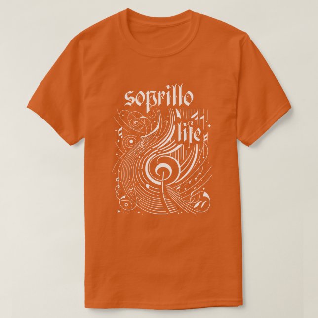 Wavy Music soprillo Life T-Shirt (Design Front)