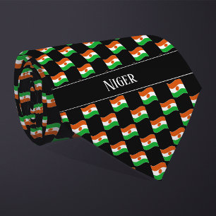 Wavy Niger Flag Pattern Tie
