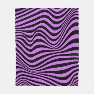 Wavy Optical Illusion Pattern Fleece Blanket