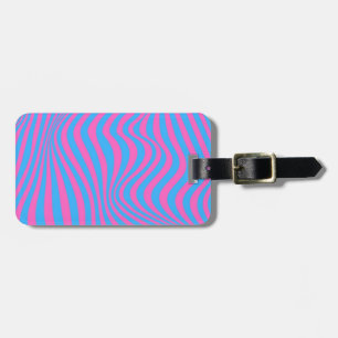 Wavy Optical Illusion Pattern Luggage Tag