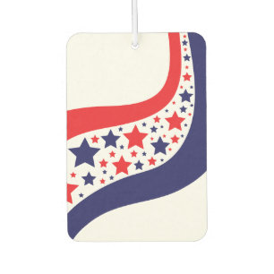 Wavy Patriotic Abstract Car Air Freshener