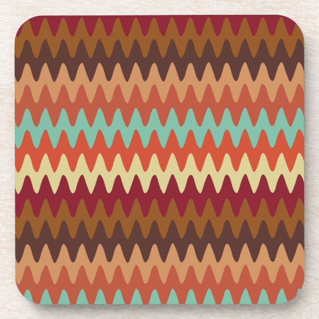 Wavy Pattern Sedona Southwest Coaster (Front)