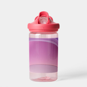 Wavy pink and lavender-coloured forms water bottle