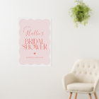 Wavy Pink Bridal Shower Welcome Sign Foam Board